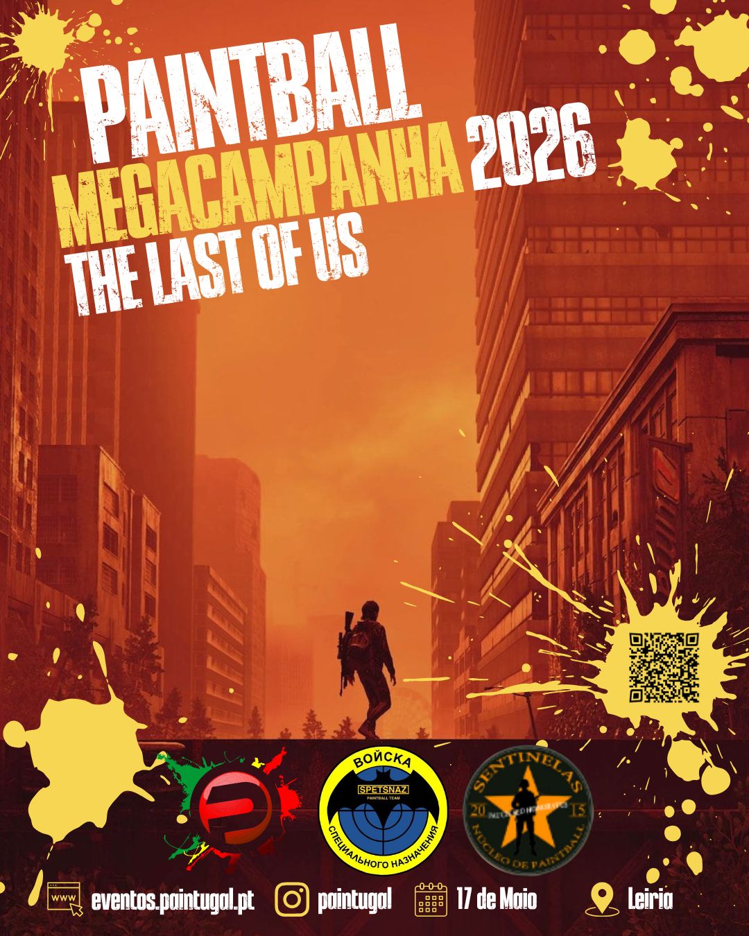 Cartaz do Aniversário Spetsnaz e Sentinelas 2026 – Capítulo 3 da Megacampanha Paintugal “The Last of Us”